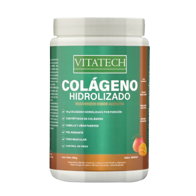 Vitatech Colágeno Hidrolizado x 360 g - Sabor Mango