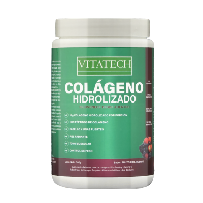 Vitatech Colágeno Hidrolizado x 360 g - Sabor Frutos del Bosque