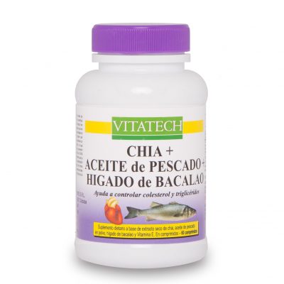 Vita Tech Aceite de Pescado + Chia + Hígado de Bacalao x 60 Co