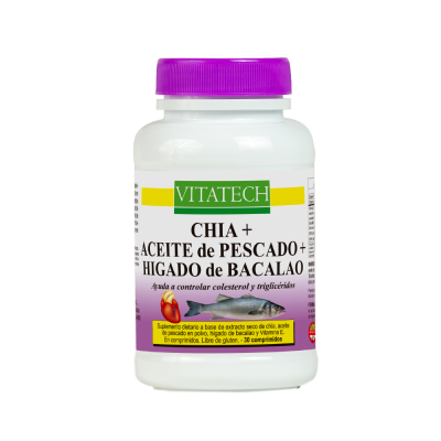 Vitatech Aceite de Pescado + Chia + Hígado de Bacalao x 30 Comp