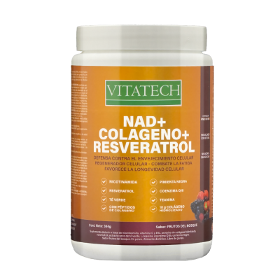 Vitatech NAD+ Colágeno+ Resveratrol x 384 gr