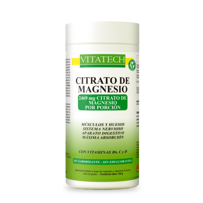 Vitatech Citrato de Magnesio x 180 gr - Sin sabor